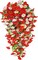 3 Pcs Artificial Hanging Flowers for Outdoors (Red, Pink) 15.74"D x 15.74"W x 29.53"H